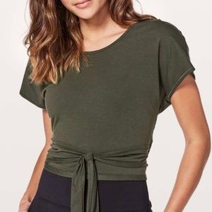 LULULEMON It's A Tie Tee in Dark Olive